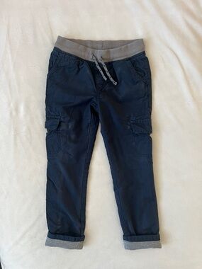 Cat & Jack Navy Cargo Joggers with Gray Waistband